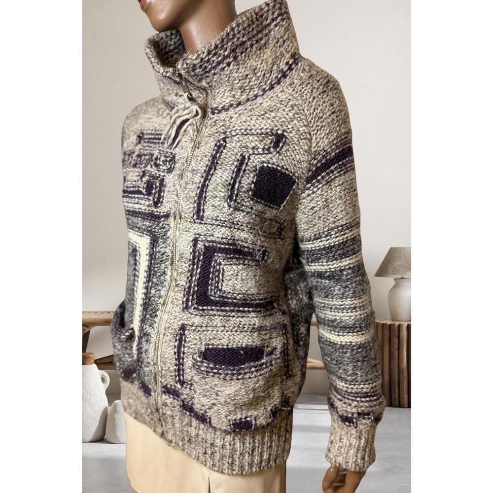 Wilfred Geometric Pattern Cardigan Alpaca Wool Blend Cardigan Wilfred size S